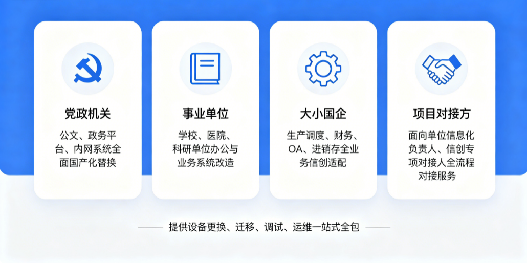 信創(chuàng)覆蓋客戶群體